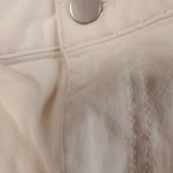 OAK + FORT  white stretch denim wide leg pants - Picture 5 of 10